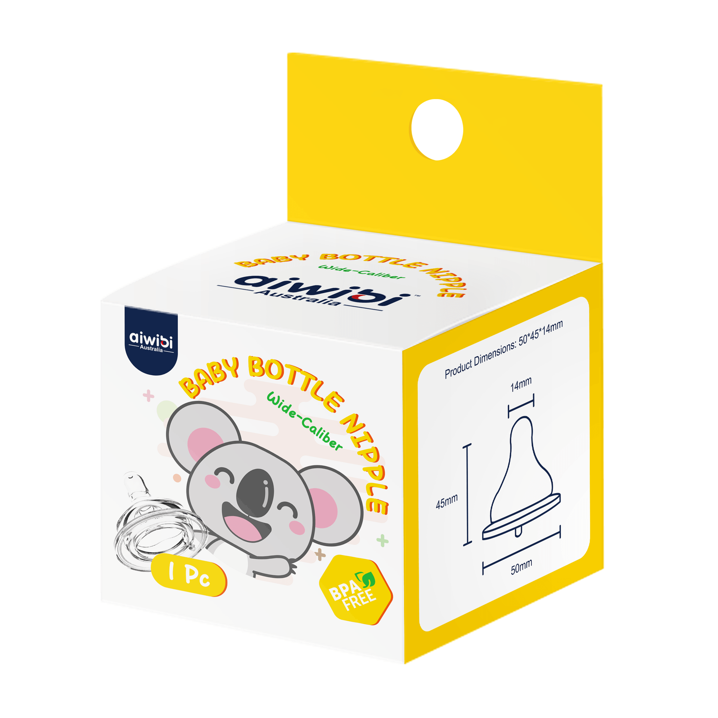 Aiwibi Bottle Nipple size Y, suitable for babies aged 6 to 12 months.